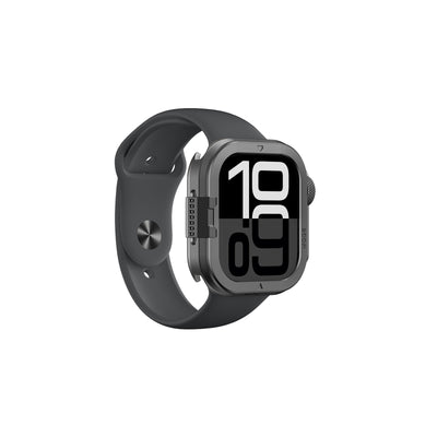 Apple Watch 10 46mm Amazingthing Premium Armor Fit FullGuard Metal Kasa ve Ekran Koruyucu Gri
