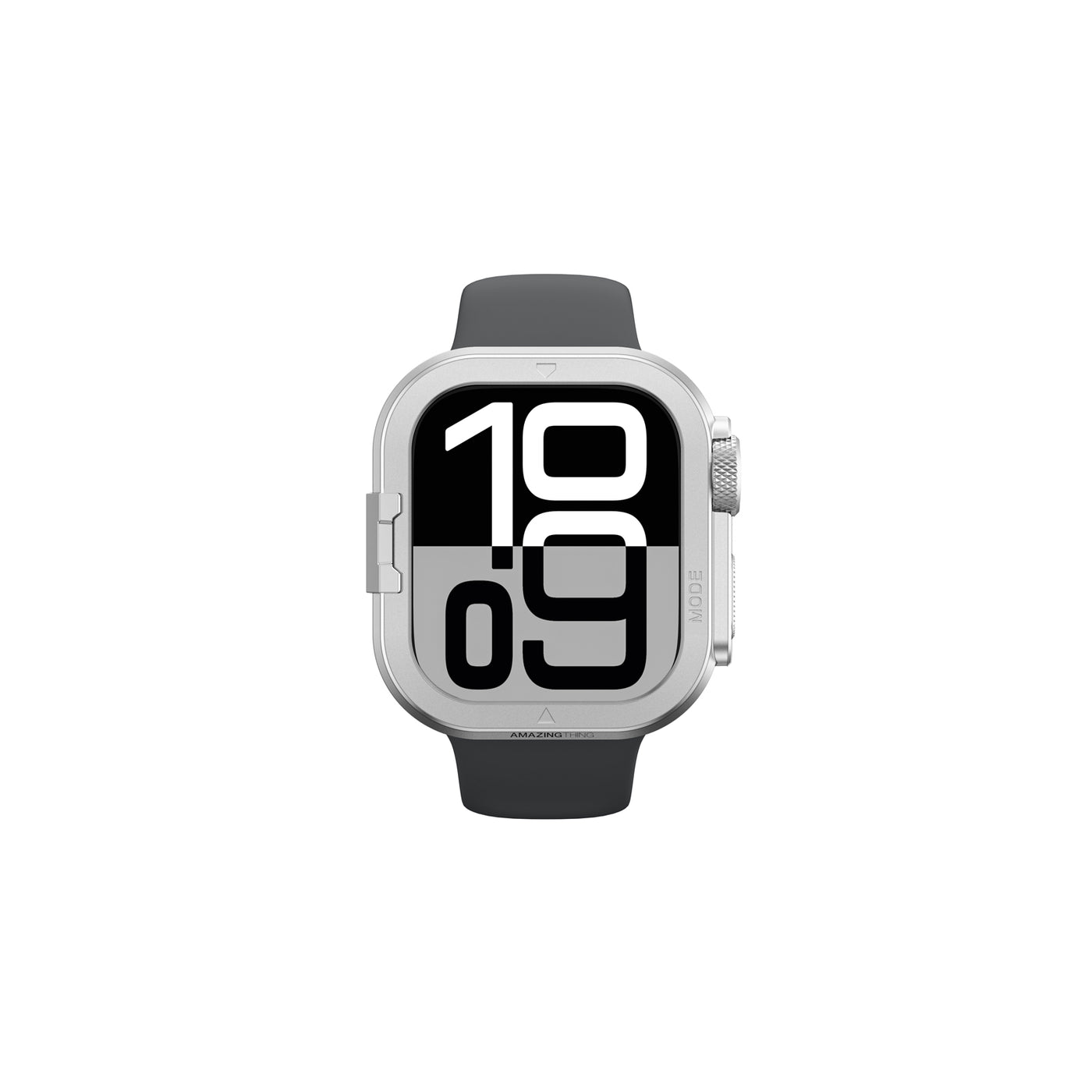 Apple Watch 10 46mm Amazingthing Premium Armor Fit FullGuard Metal Kasa ve Ekran Koruyucu Gri