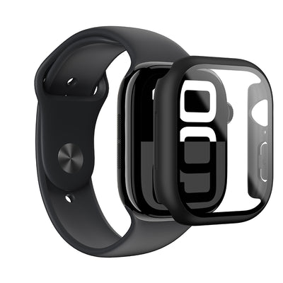 Apple Watch 10 46mm Amazingthing Radix Minimal FullGuard Sert PC Kasa ve Ekran Koruyucu Siyah