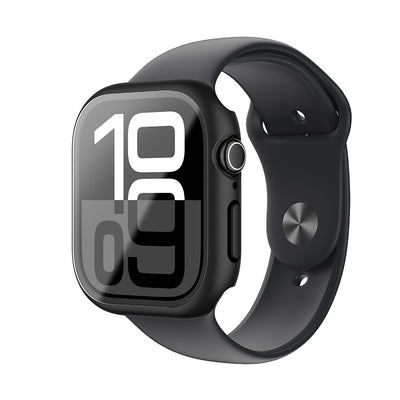 Apple Watch 10 46mm Amazingthing Radix Minimal FullGuard Sert PC Kasa ve Ekran Koruyucu Şeffaf