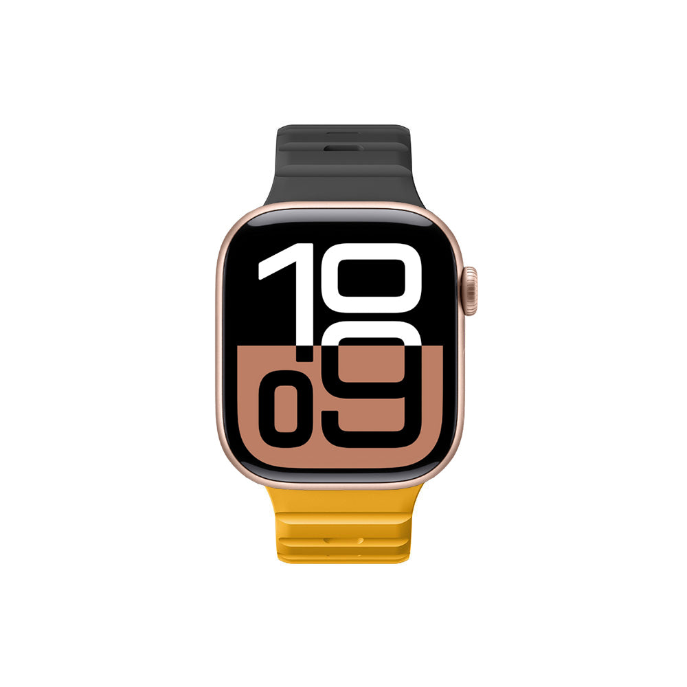 Apple Watch 10 46mm Amazingthing SilqLock Silikon Kordon Strap Kayış Gri