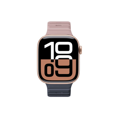 Apple Watch 10 46mm Amazingthing SilqLock Silikon Kordon Strap Kayış Gri