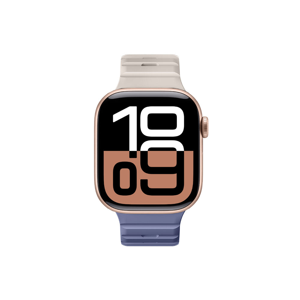Apple Watch 10 46mm Amazingthing SilqLock Silikon Kordon Strap Kayış Gri