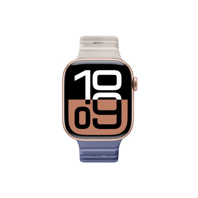 Apple Watch 10 46mm Amazingthing SilqLock Silikon Kordon Strap Kayış Gri