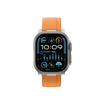 Apple Watch 10 46mm Amazingthing Titan Chrono Silikon Kordon Beyaz