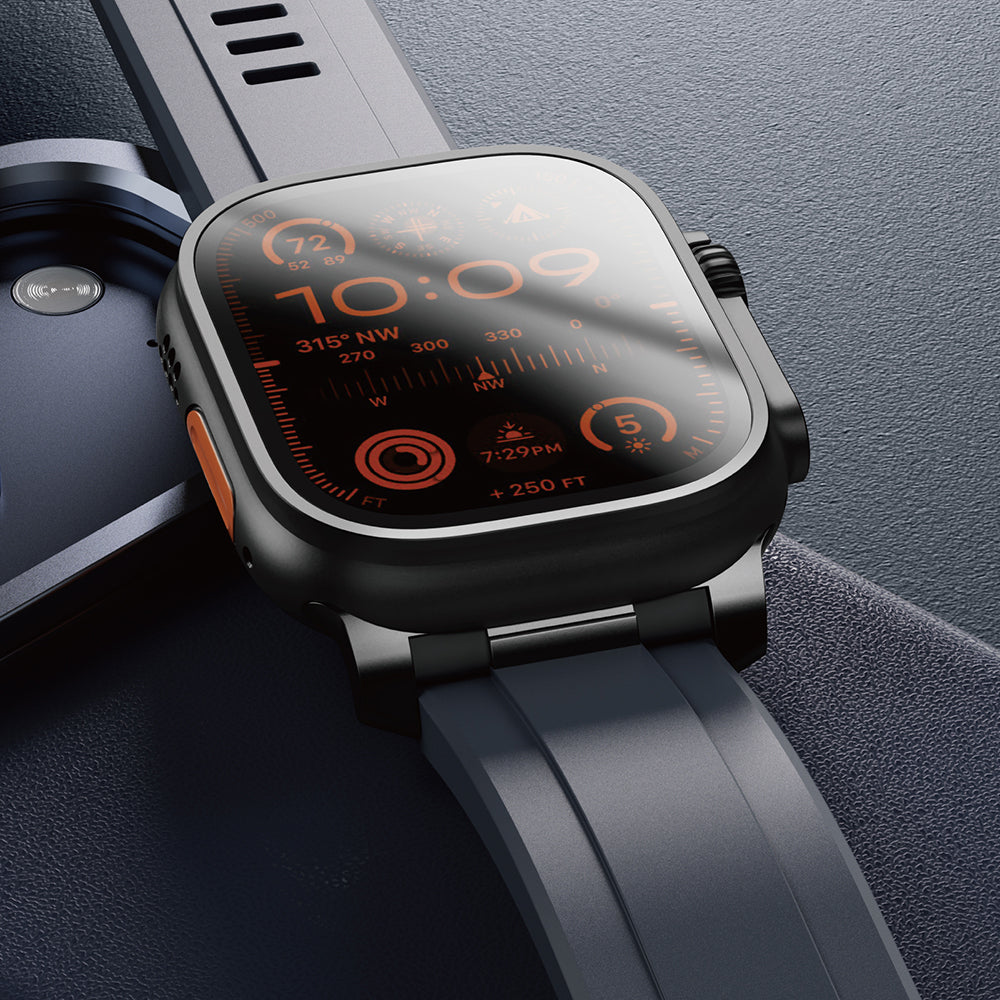 Apple Watch 10 46mm Amazingthing Titan Chrono Silikon Kordon Beyaz