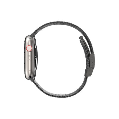 Apple Watch 10 46mm Amazingthing Titan Metal Hasır Kordon Gümüş