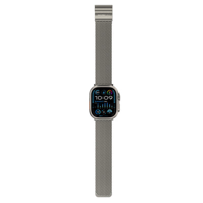 Apple Watch 10 46mm Amazingthing Titan Premium Metal Hasır Kordon Titanyum
