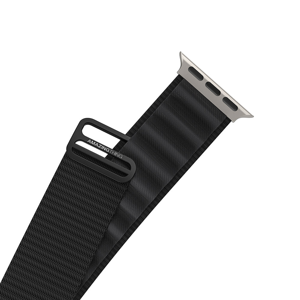 Apple Watch 10 46mm Amazingthing Titan Spor Hasır Kordon Gri