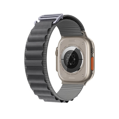 Apple Watch 10 46mm Amazingthing Titan Spor Hasır Kordon Gri