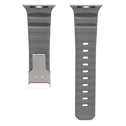 Watch 10 46mm Zore KRD-145 Metal Tokalı Silikon Kordon