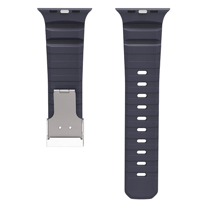 Watch 10 46mm Zore KRD-145 Metal Tokalı Silikon Kordon