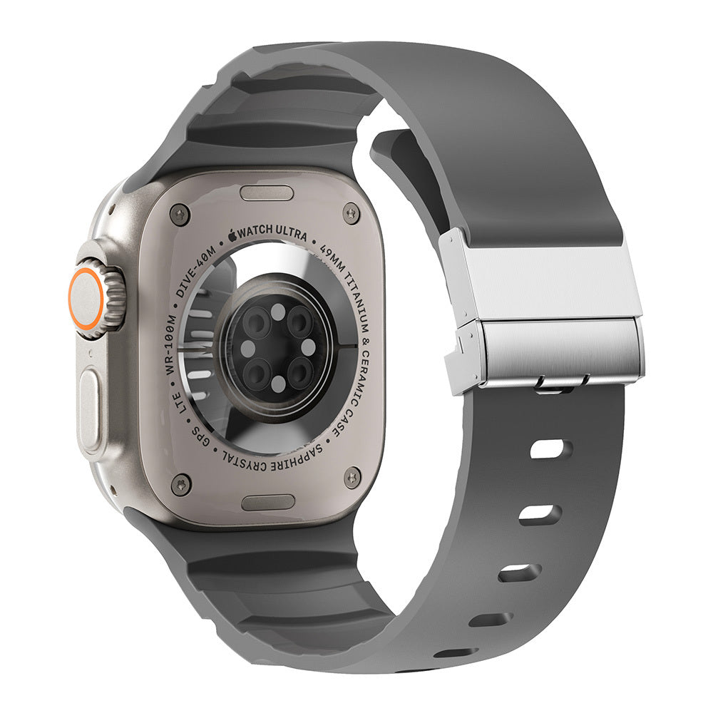 Watch 10 46mm Zore KRD-145 Metal Tokalı Silikon Kordon