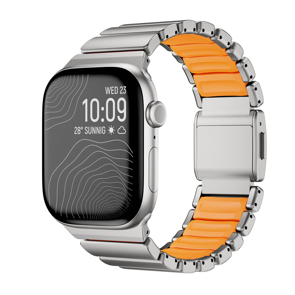 Apple Watch 10 46mm Zore KRD-151 Metal Silikon Kordon