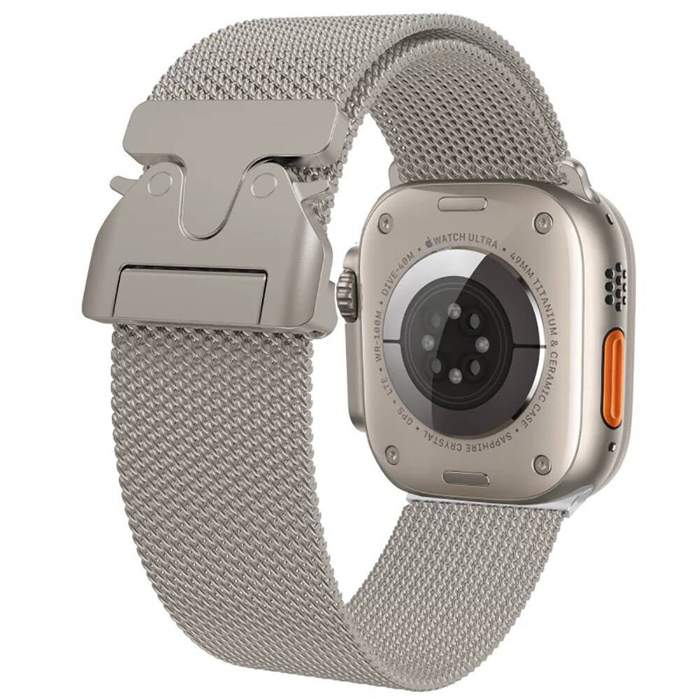 Apple Watch 10 46mm Zore KRD-25 Metal Hasır Kordon