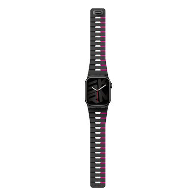 Apple Watch 38mm Skinarma Gemini Serisi TPU Magnetik Silikon Kordon Pembe