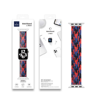 Apple Watch 38mm Wiwu Braided Solo Loop Contrast Color Small Kordon NO2