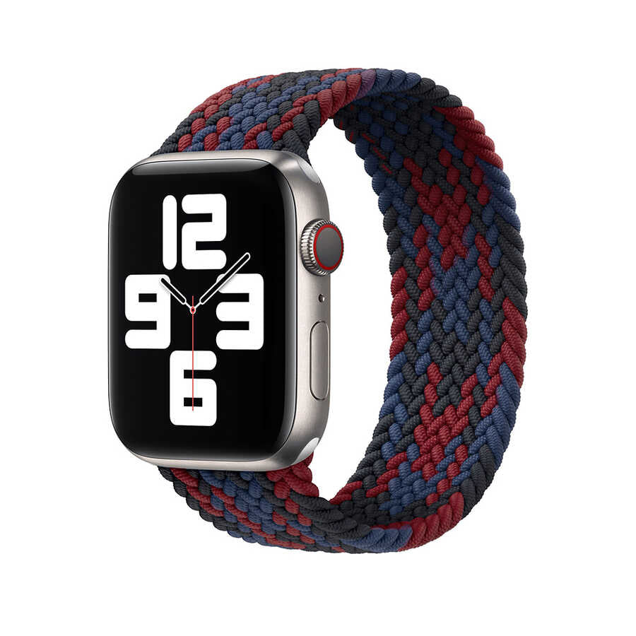 Apple Watch 38mm Wiwu Braided Solo Loop Contrast Color Small Kordon