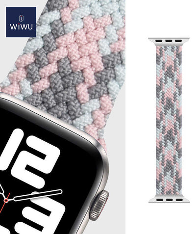 Apple Watch 38mm Wiwu Braided Solo Loop Contrast Color Medium Kordon NO2