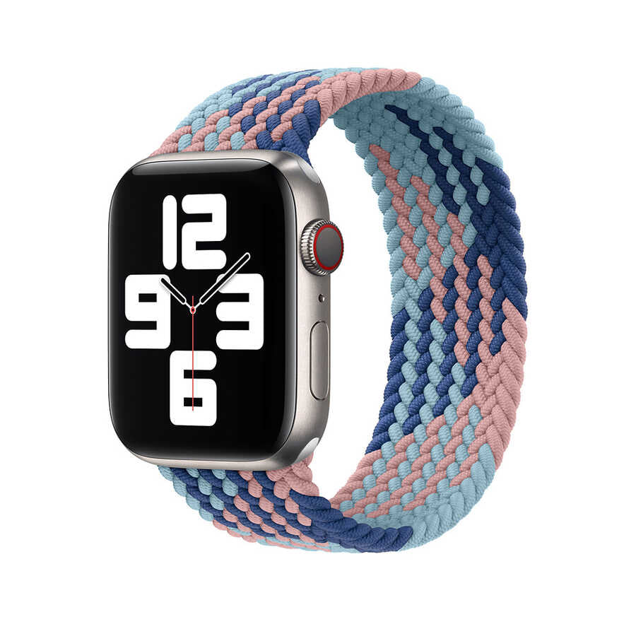 Apple Watch 38mm Wiwu Braided Solo Loop Contrast Color Medium Kordon