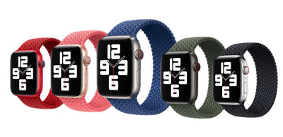 Apple Watch 38mm Wiwu Braided Solo Loop Medium Kordon Pembe