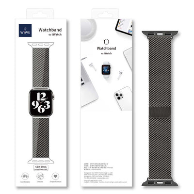 Apple Watch 38mm Wiwu Minalo Metal Kordon Gümüş