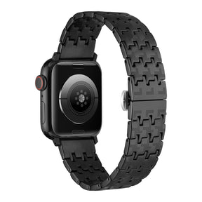 Apple Watch 41mm Zore KRD-86 Metal Kordon Sağlam Zigzag tasarımlı göz alıcı dizayn