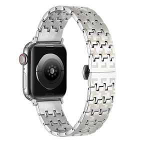 Apple Watch 38mm Zore KRD-86 Metal Kordon Sağlam Zigzag tasarımlı göz alıcı dizayn