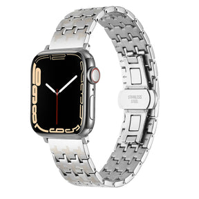 Apple Watch 38mm Zore KRD-86 Metal Kordon Sağlam Zigzag tasarımlı göz alıcı dizayn