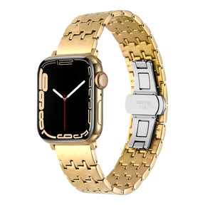 Apple Watch 38mm Zore KRD-86 Metal Kordon Sağlam Zigzag tasarımlı göz alıcı dizayn