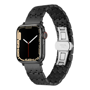 Apple Watch 38mm Zore KRD-86 Metal Kordon Sağlam Zigzag tasarımlı göz alıcı dizayn