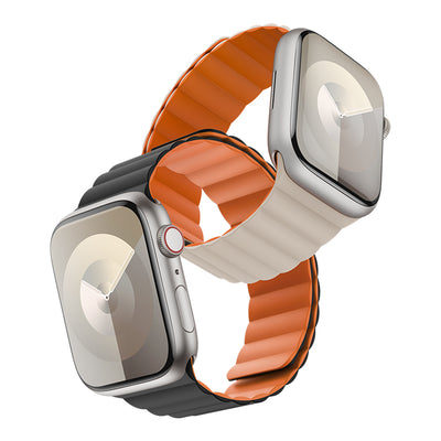 Apple Watch 40mm Benks Magnetik Tak Çıkar Silikon Strap Kayış Starlight-Turuncu