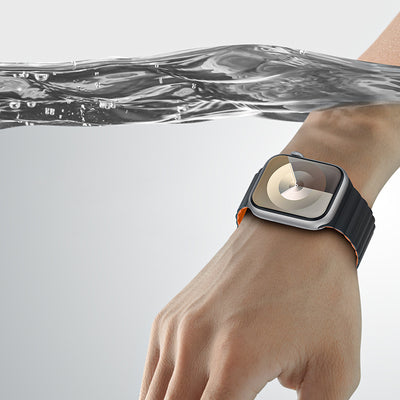 Apple Watch 40mm Benks Magnetik Tak Çıkar Silikon Strap Kayış Starlight-Turuncu