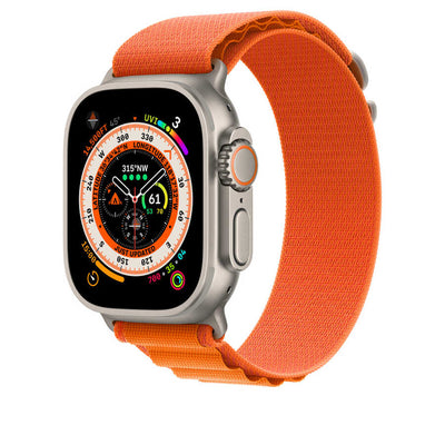 Apple Watch 40mm Kordon Wiwu WU-01 Hasır Örgü Strap Kayış Turuncu