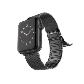 Apple Watch 40mm Raptic Classic Plus Serisi Magnetik Metal Hasır Kordon