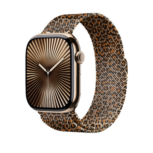 Watch 40mm Zore KRD-01 Leopar Desenli Metal Kordon
