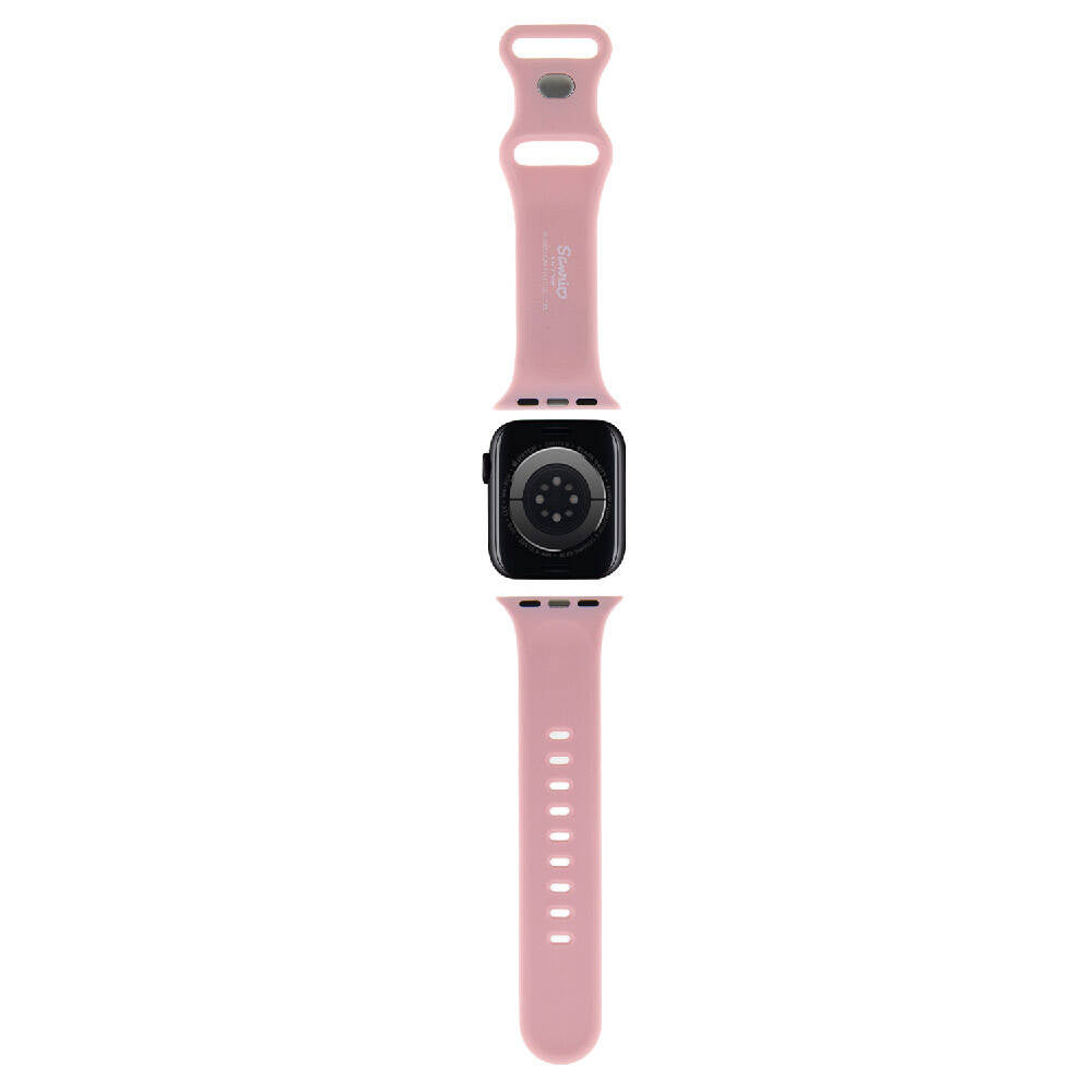 Apple Watch 38mm Hello Kitty Orjinal Lisanslı Yazı Logolu Fiyonk & Kitty Head Silikon Kordon