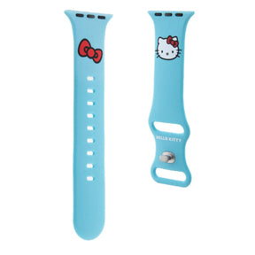 Apple Watch 38mm Hello Kitty Orjinal Lisanslı Yazı Logolu Fiyonk & Kitty Head Silikon Kordon