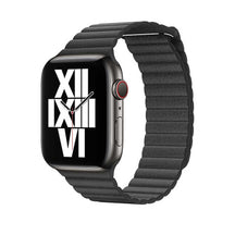 Apple Watch Ultra 49mm KRD-09 Deri Lop Kordon Mıknatıslı yüksek kaliteli deri malzeme Suya dayanıklı