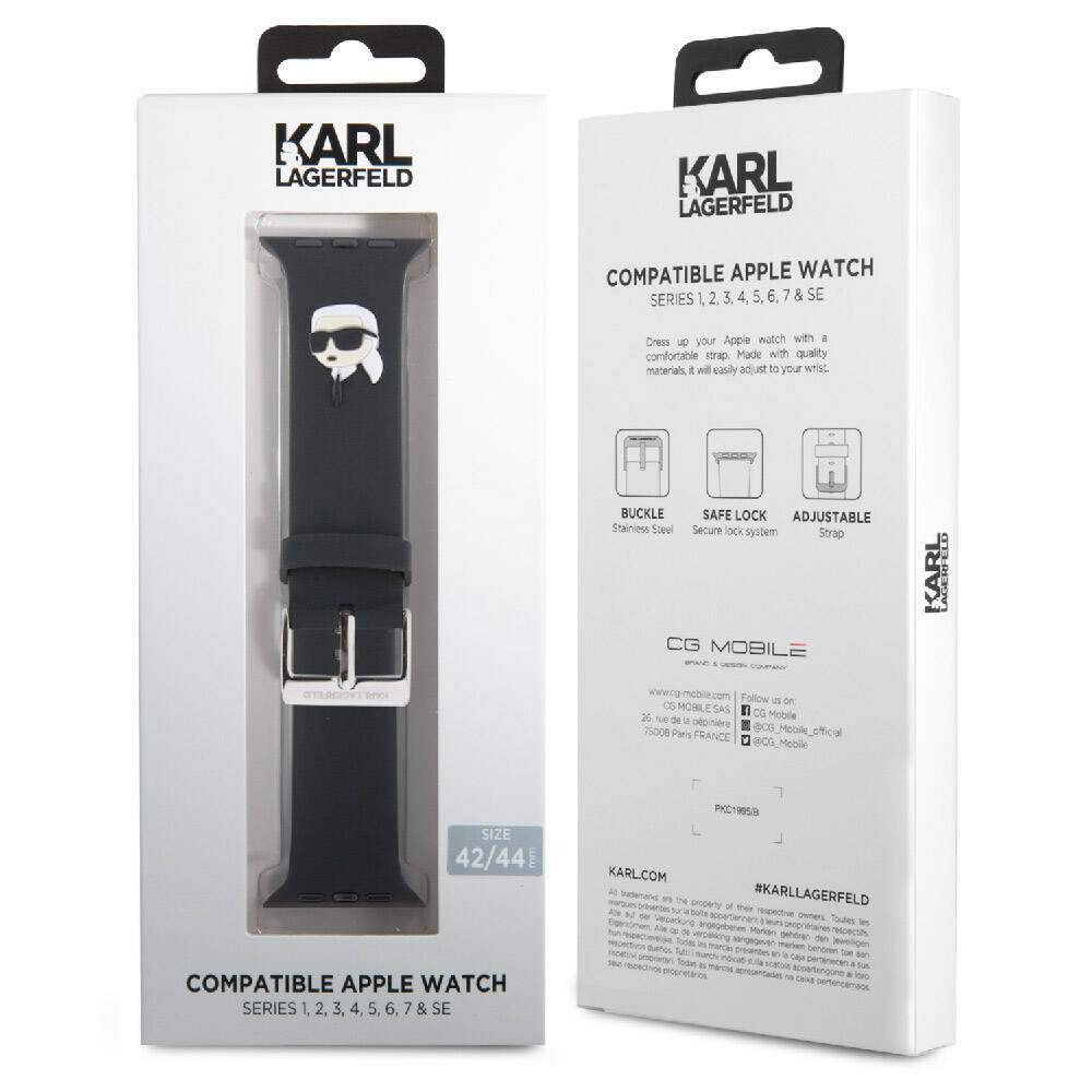 Watch 42mm Karl Lagerfeld Orjinal Lisanslı İkonik Karl Head Logolu Silikon Kordon