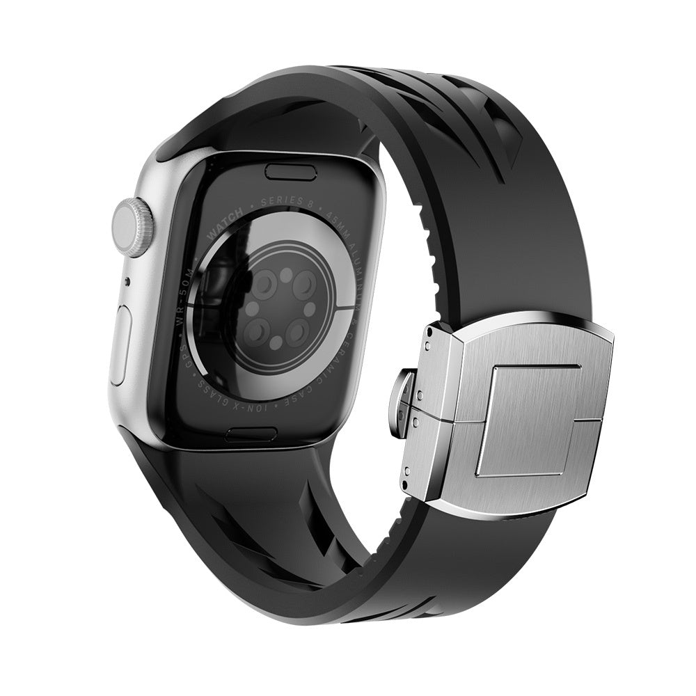 Apple Watch 42mm KRD-127 Metal Tokalı Silikon Kordon