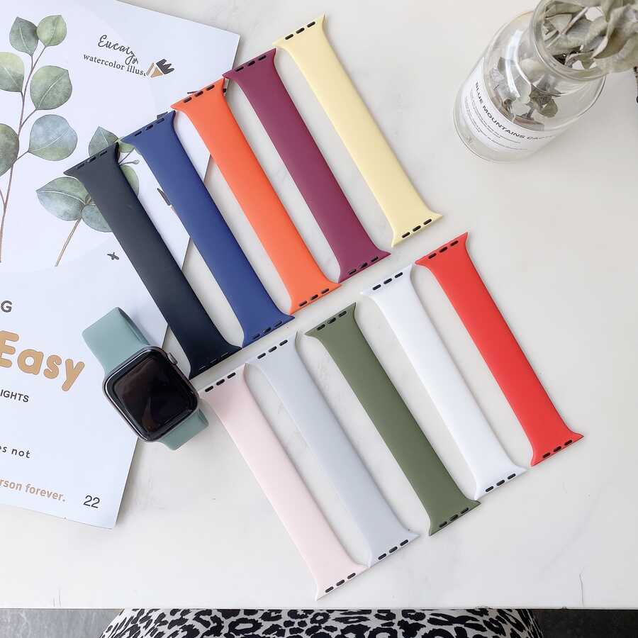 Apple Watch 42mm KRD-31 Solo Loop Medium Kordon Sarı