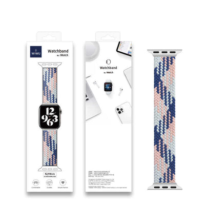 Apple Watch 42mm Wiwu Braided Solo Loop Contrast Color Medium Kordon NO5