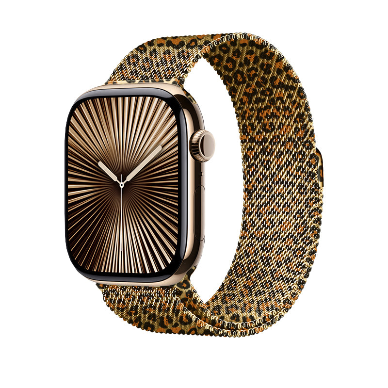 Watch 42mm Zore KRD-01 Leopar Desenli Metal Kordon
