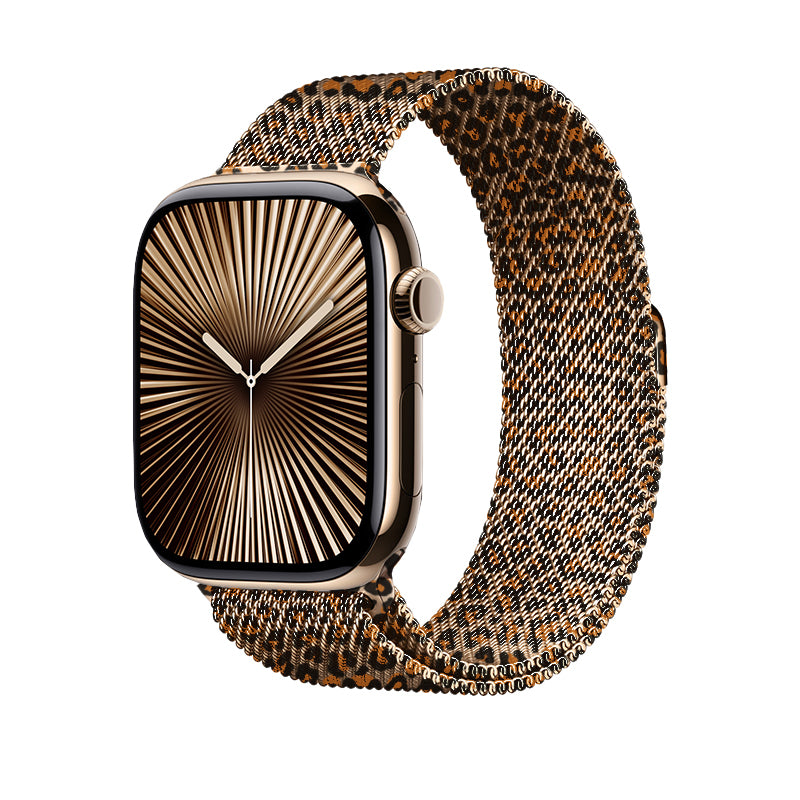 Watch 42mm Zore KRD-01 Leopar Desenli Metal Kordon