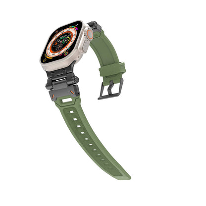 Watch 42mm Zore KRD-108 Metal Başlıklı Silikon Kordon