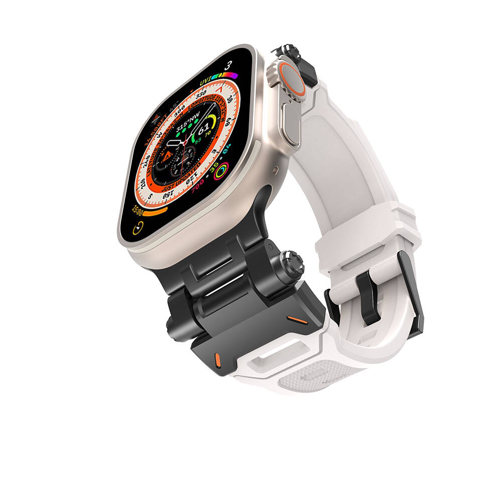 Watch 42mm Zore KRD-108 Metal Başlıklı Silikon Kordon
