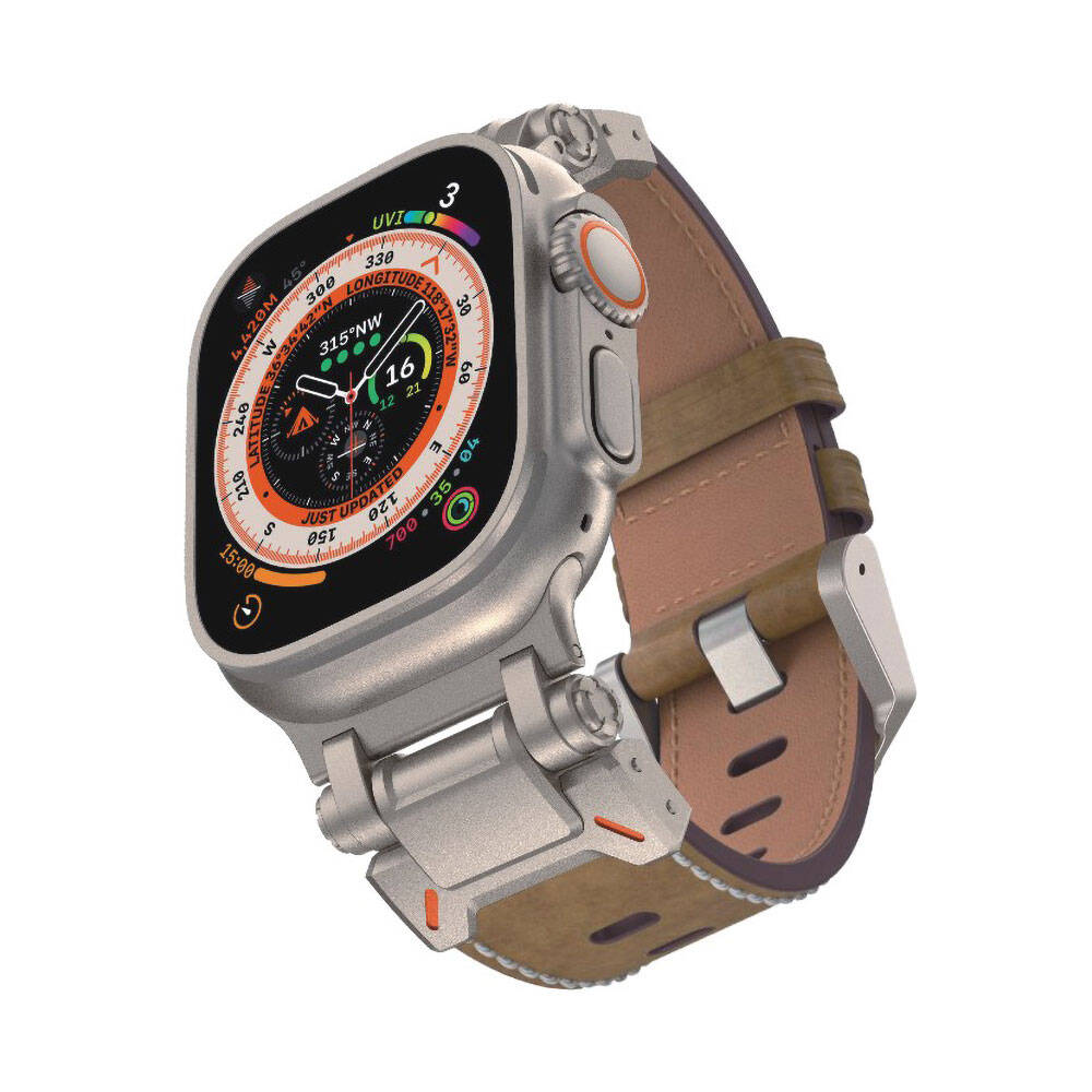 Watch 42mm Zore KRD-114 Metal Başlıklı Suni Deri Kordon