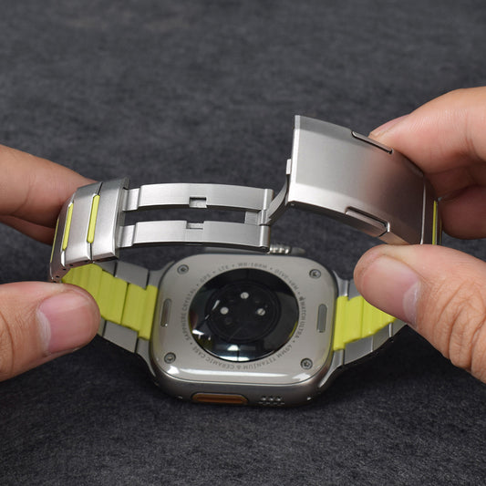 Apple Watch 42mm Zore KRD-155 Metal Silikon Kordon