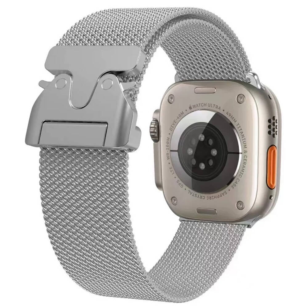 Apple Watch 42mm Zore KRD-25 Metal Hasır Kordon